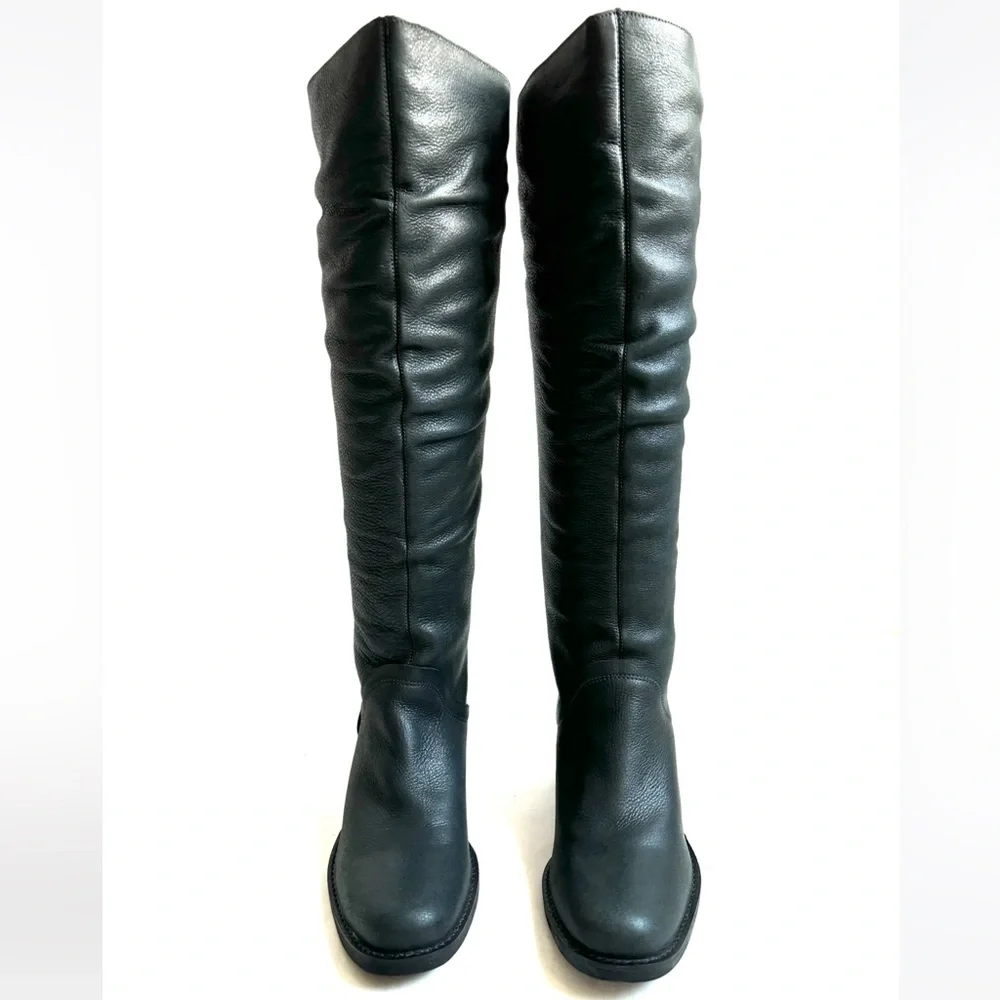 Matisse Lonestar Knee High Leather Riding Boots Black Size 7.5